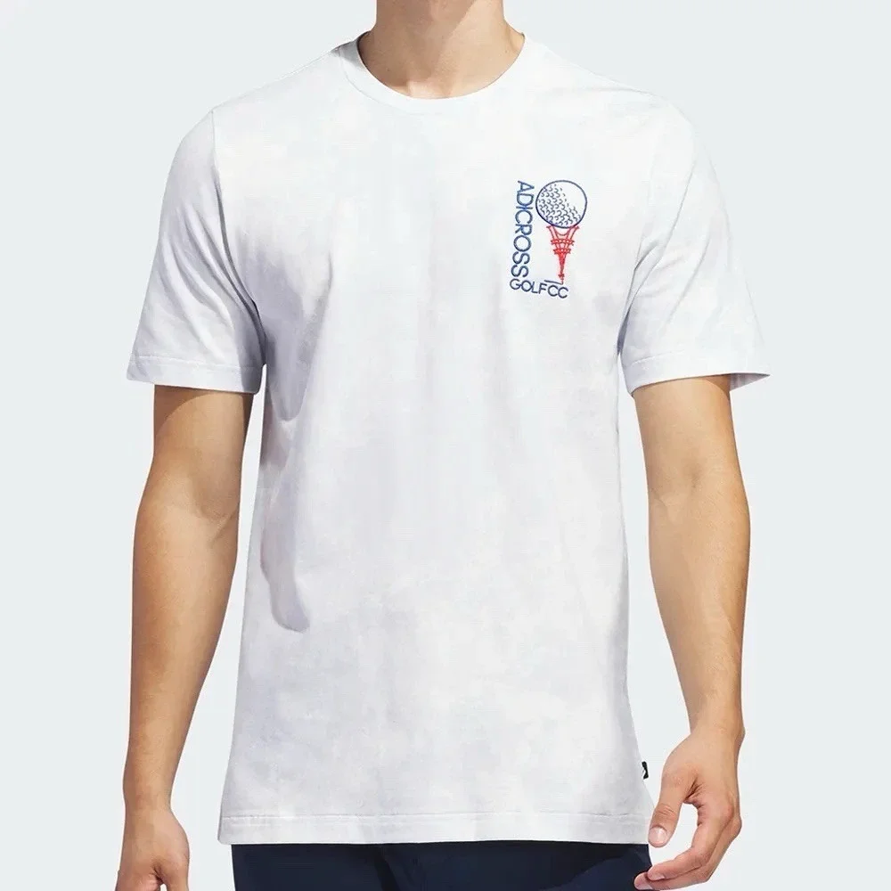 Adidas Golf Adicross Paris T- Shirt Mens Size Medium Gray Tie-Dye Top